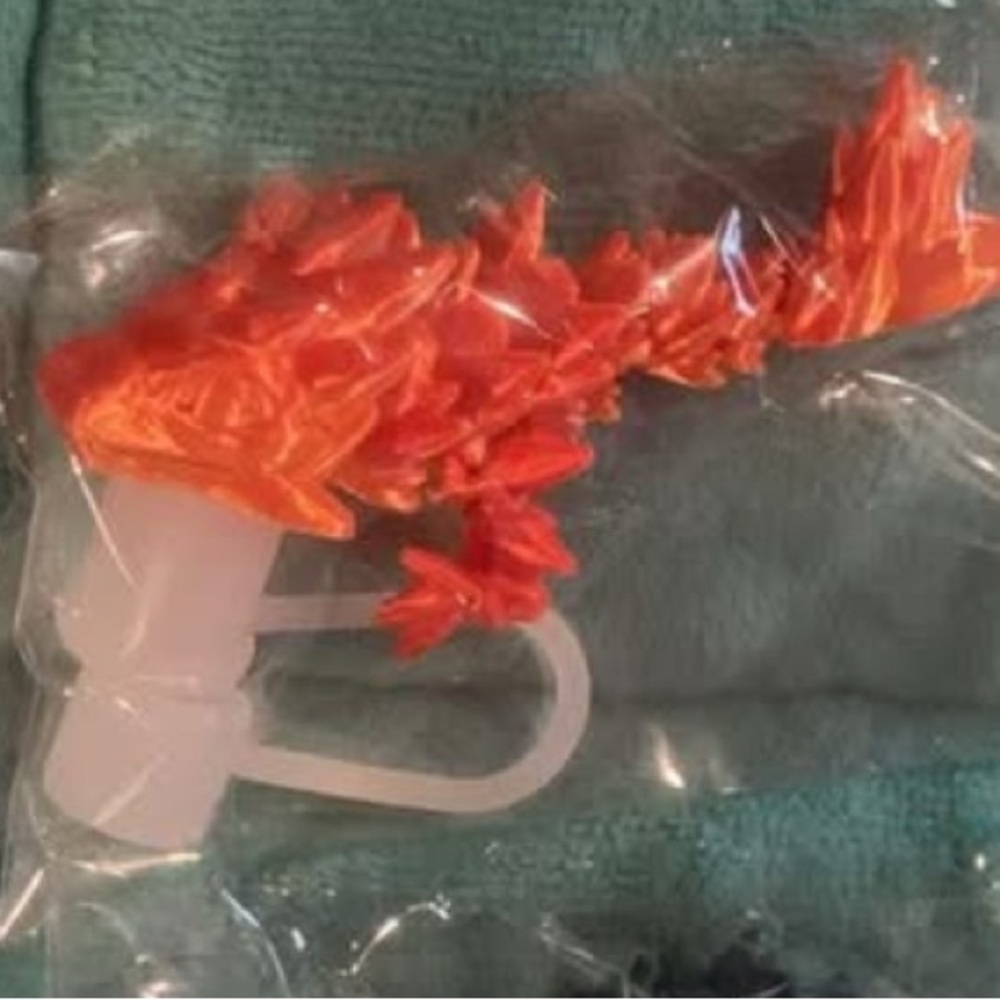 Orange Floral Shower Head Attachment